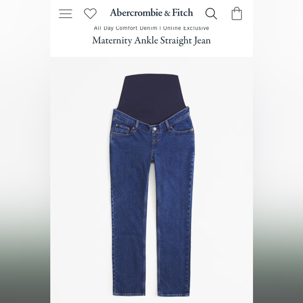 Abercrombie & Fitch Maternity Jeans - Ankle Straight in Dark wash